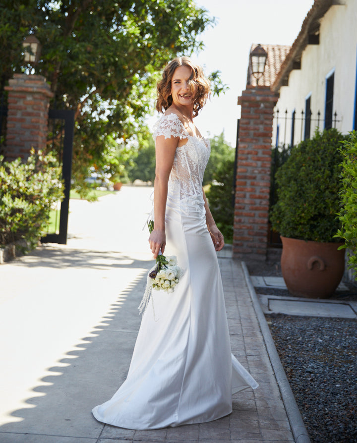 Vestido Largo de Novia Mika Blanco