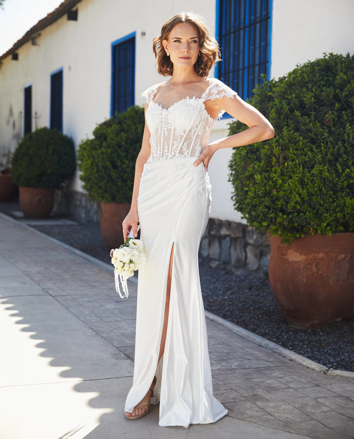 Vestido Largo de Novia Mika Blanco