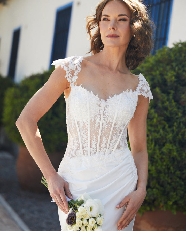 Vestido Largo de Novia Mika Blanco