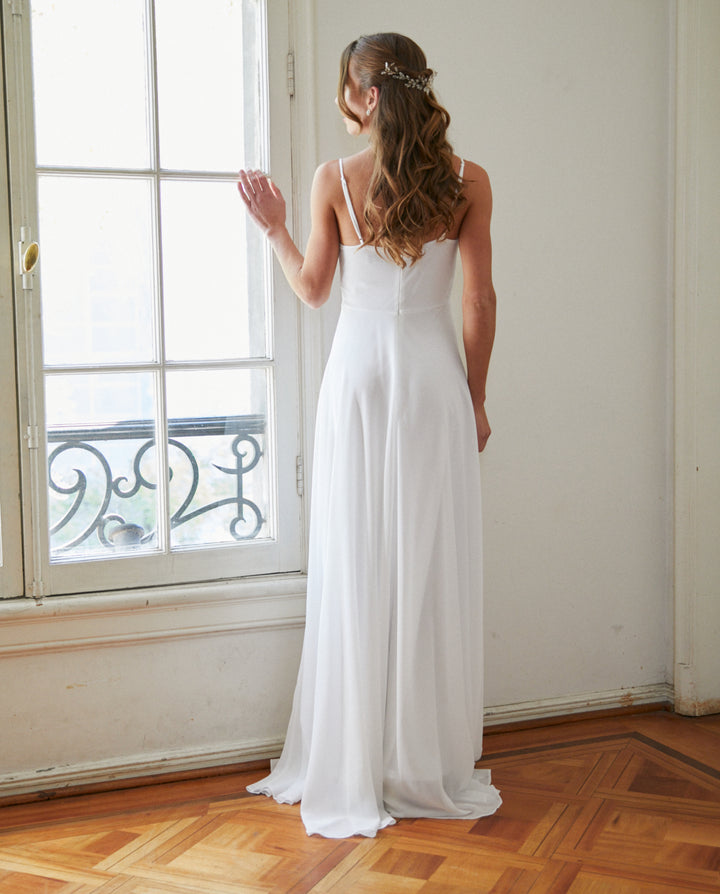 VESTIDO LARGO MILA IVORY