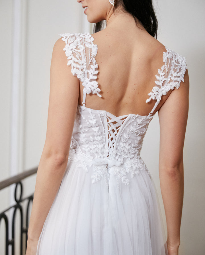 Vestido Largo de Novia Rebecca Blanco