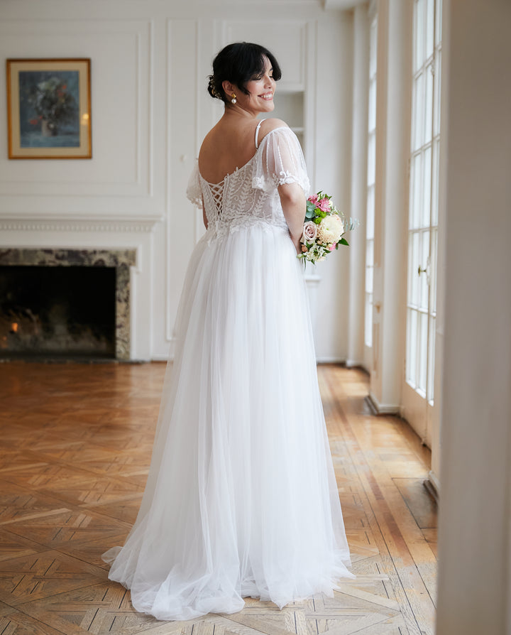 Vestido Largo de Novia Rebecca Blanco