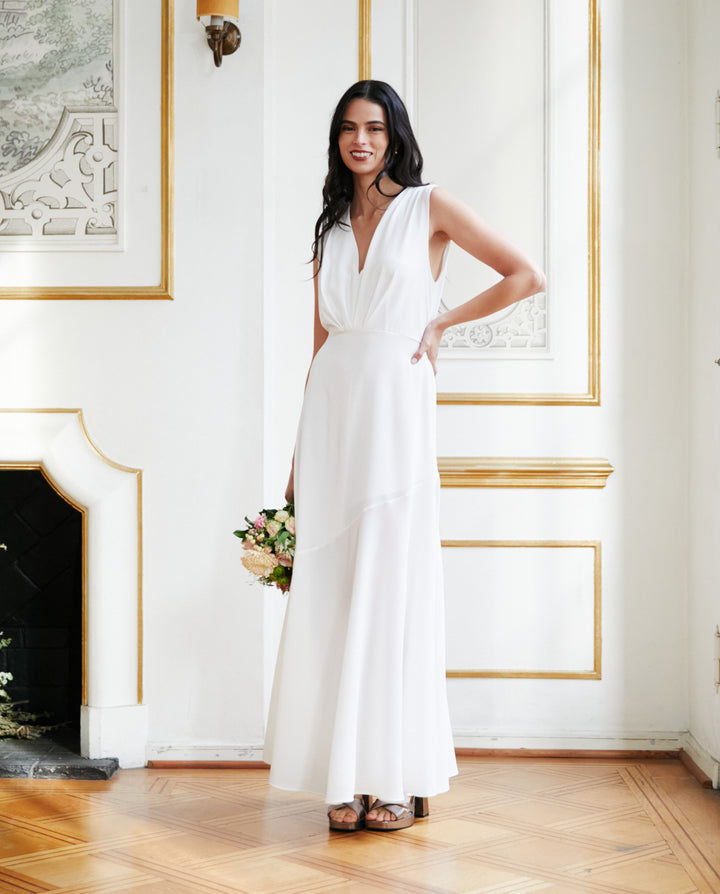 Vestido Largo de Novia Rita Blanco