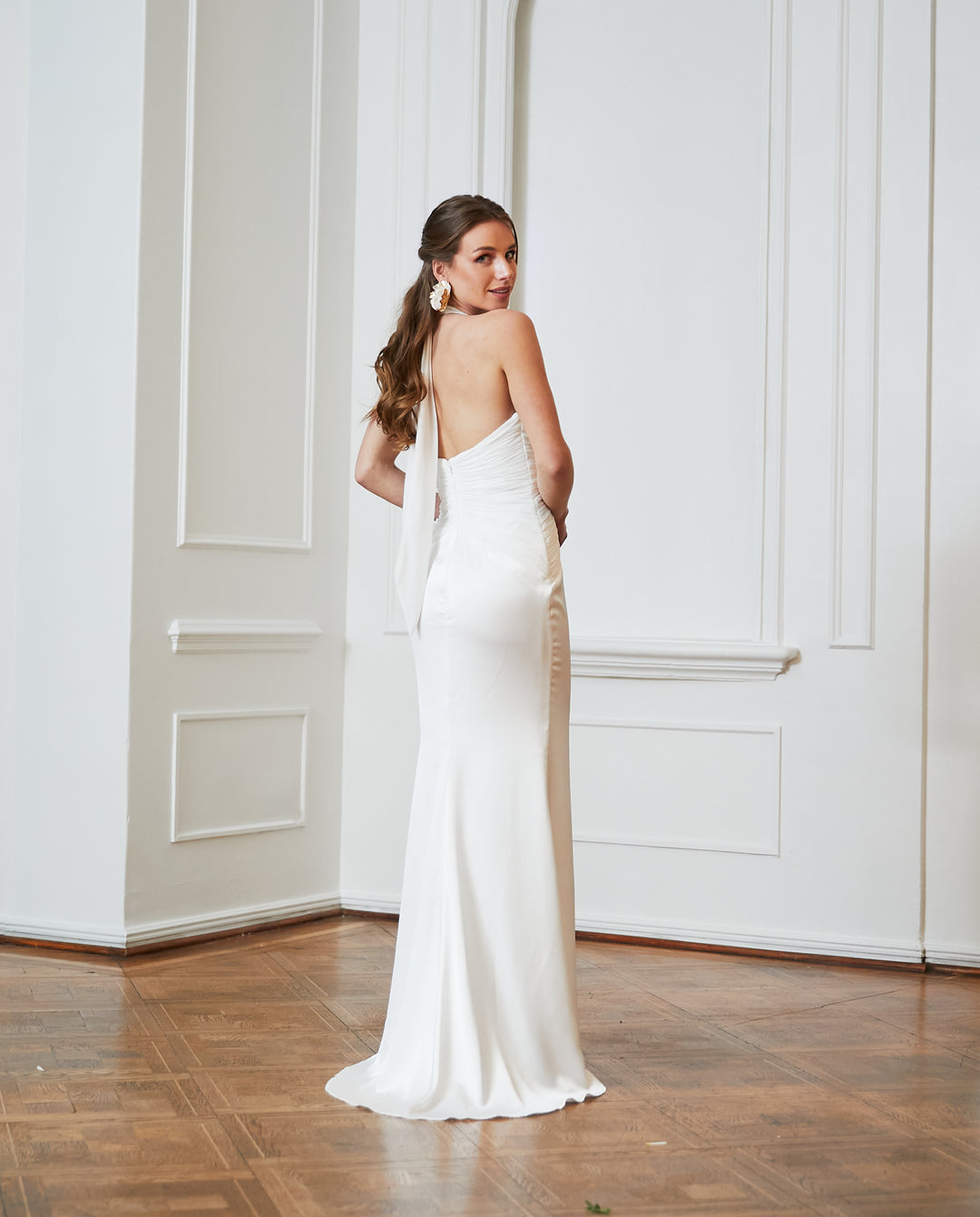 Vestido Largo de Novia Salome Blanco