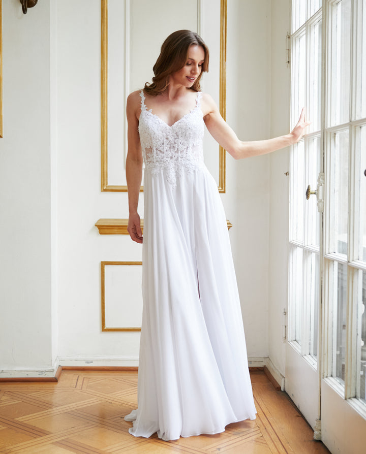 Vestido Largo de Novia Simonetta Blanco