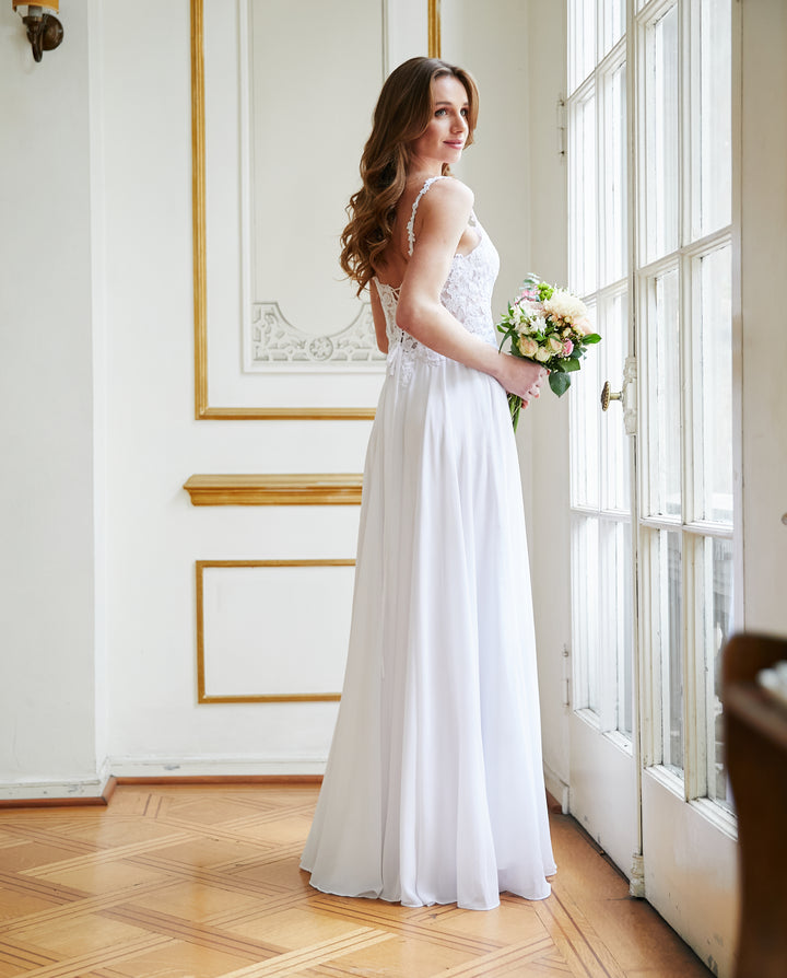 Vestido Largo de Novia Simonetta Blanco