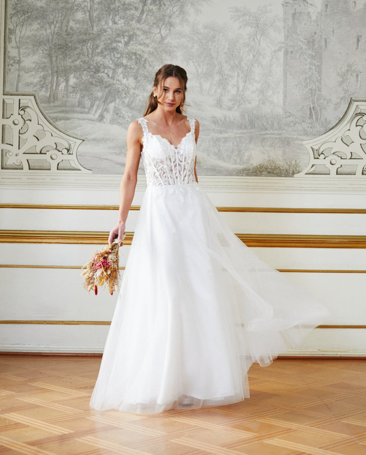 Vestido Largo de Novia Vilma Ivory