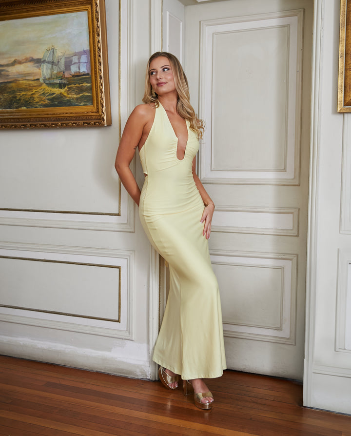 Vestido de Fiesta Paulina Amarillo