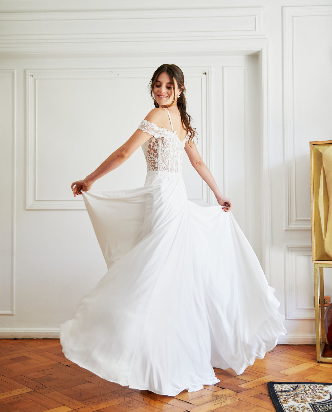 Vestido Largo de Novia Carmona Blanco