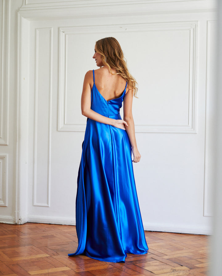 Vestido Largo de Fiesta Amaris Azul Royal