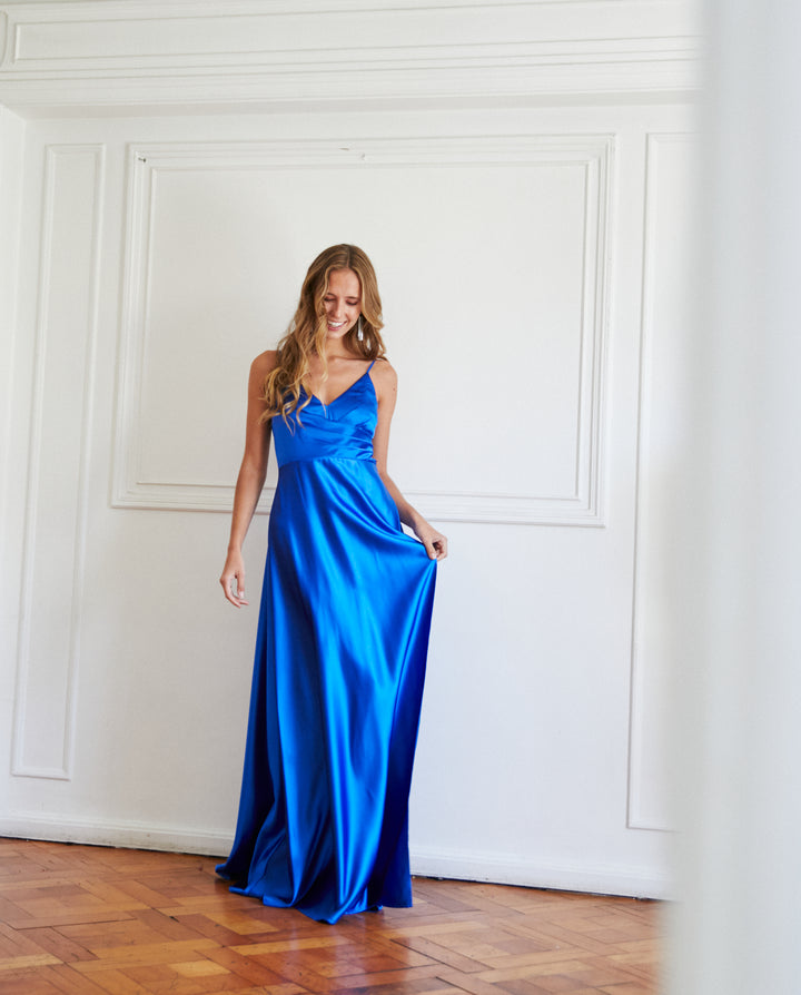 Vestido Largo de Fiesta Amaris Azul Royal