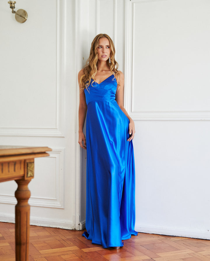 Vestido Largo de Fiesta Amaris Azul Royal