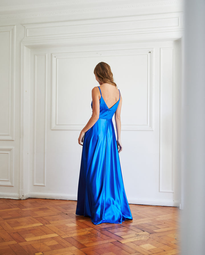 Vestido Largo de Fiesta Amaris Azul Royal