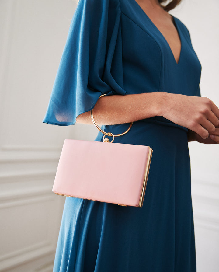 Vestido Largo de Fiesta Cristina Turquesa Oscuro