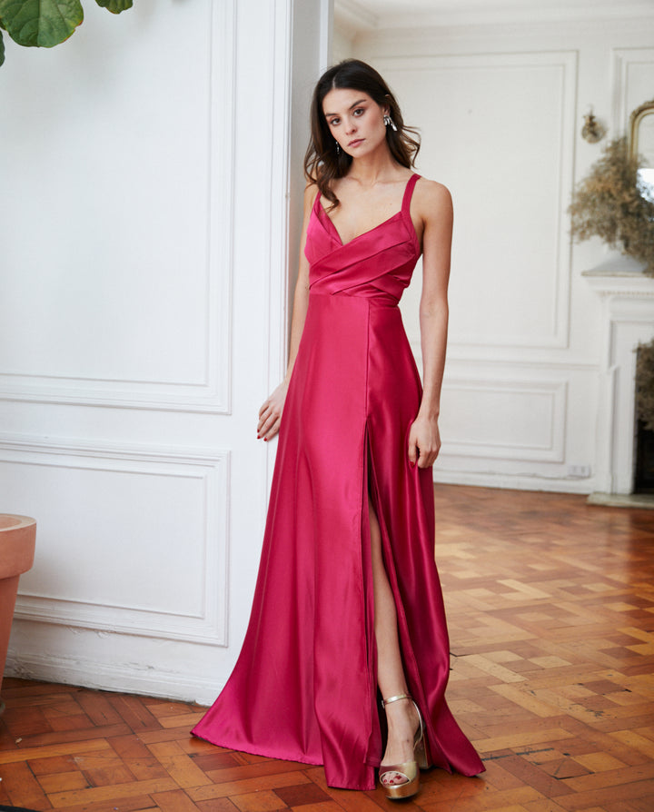 Vestido Largo de Fiesta Bea Cherry