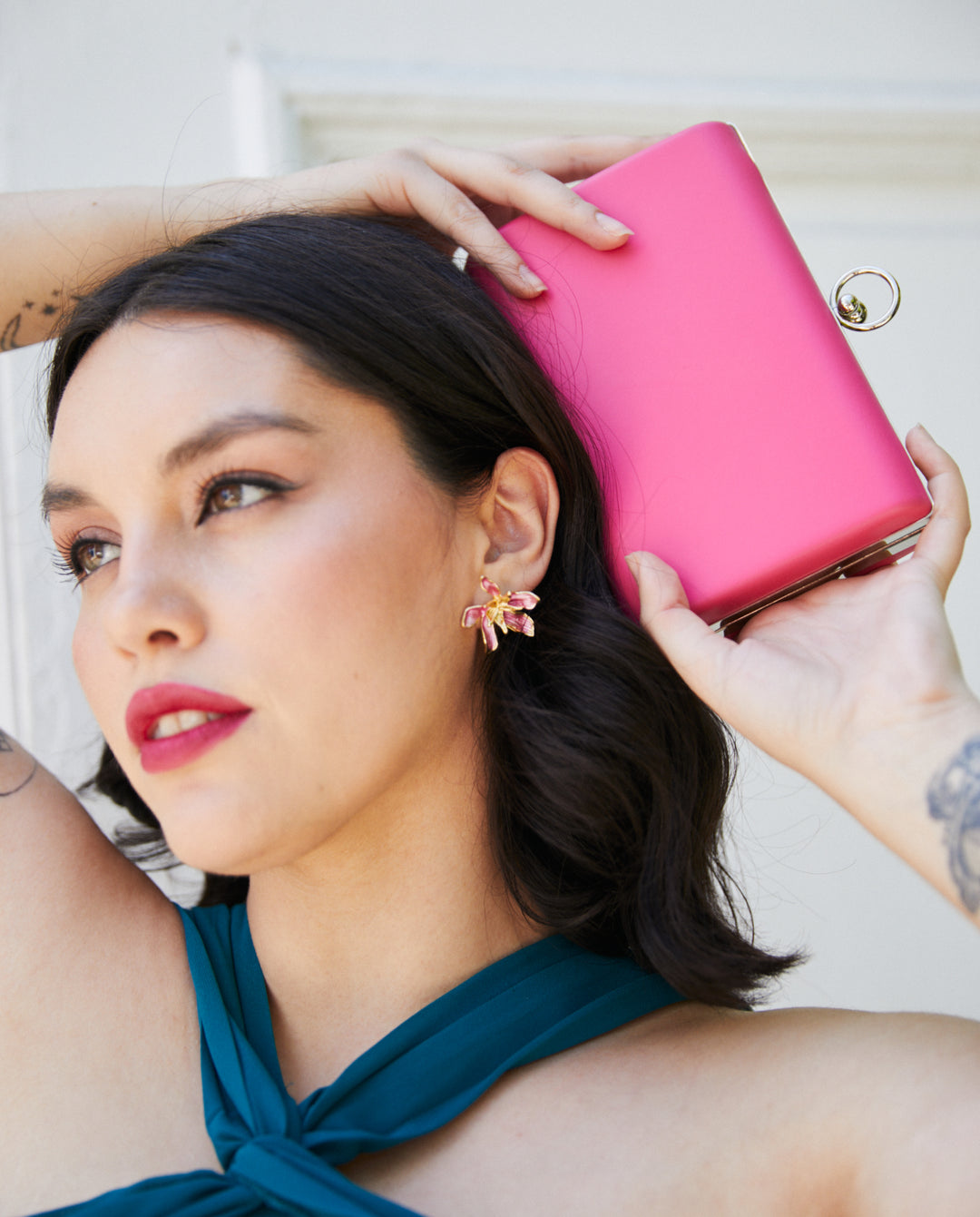 Aros Violeta Rosado Oscuro