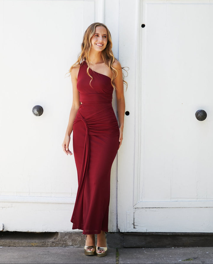 Vestido Largo de Fiesta Amara Burdeo