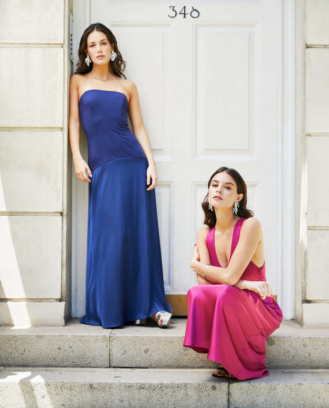 Vestido Largo de Fiesta Amaya Azul Oscuro