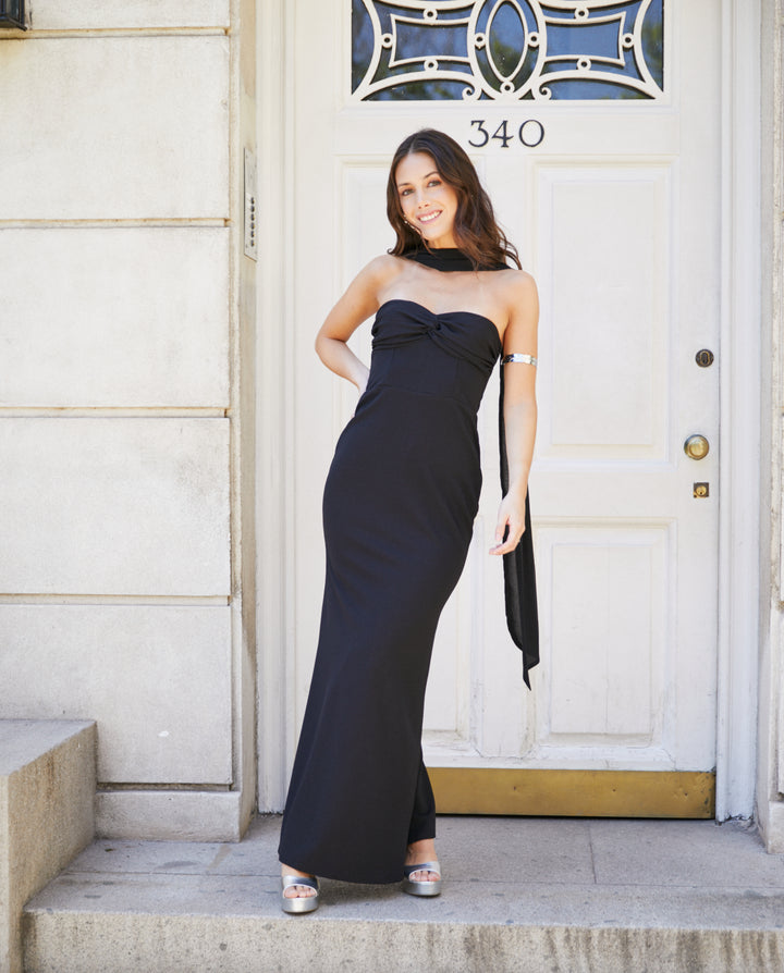 Vestido Largo de Fiesta Mara Negro