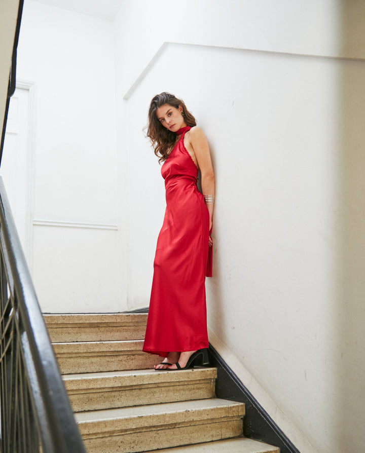 Vestido Largo de Fiesta Ayleen Rojo