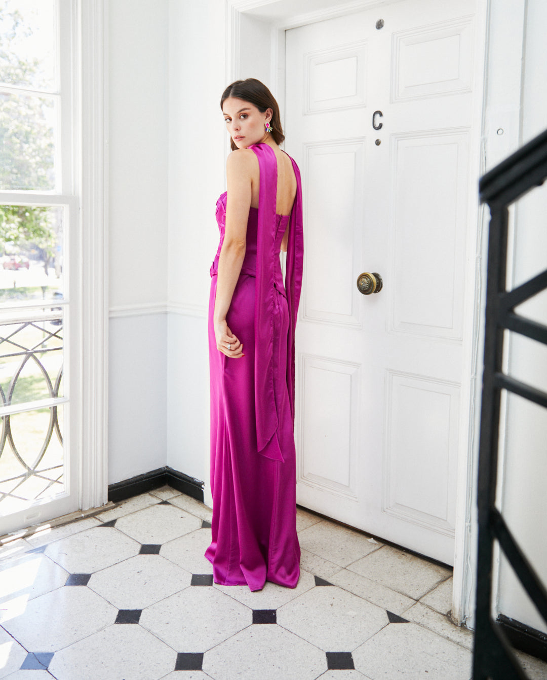 Vestido Largo de Fiesta Violeta Magenta