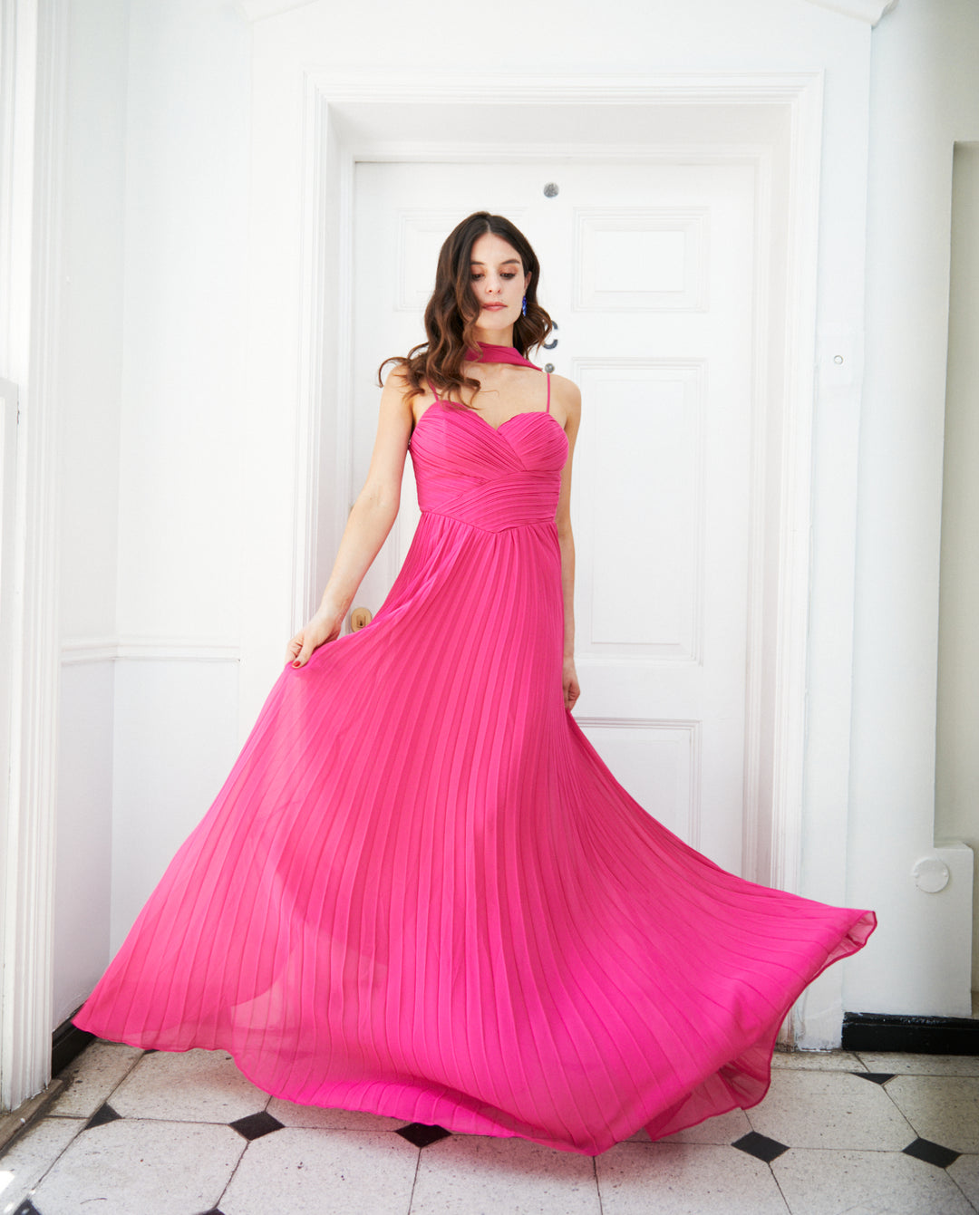 Vestido Largo de Fiesta Milagros Fucsia