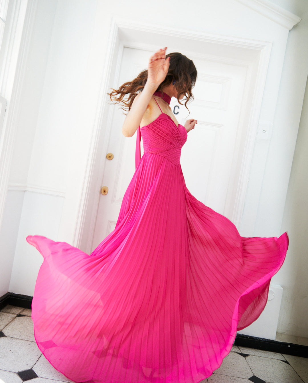 Vestido Largo de Fiesta Milagros Fucsia