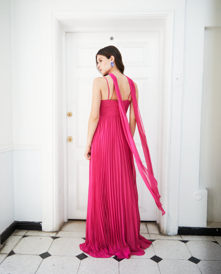 Vestido Largo de Fiesta Milagros Fucsia