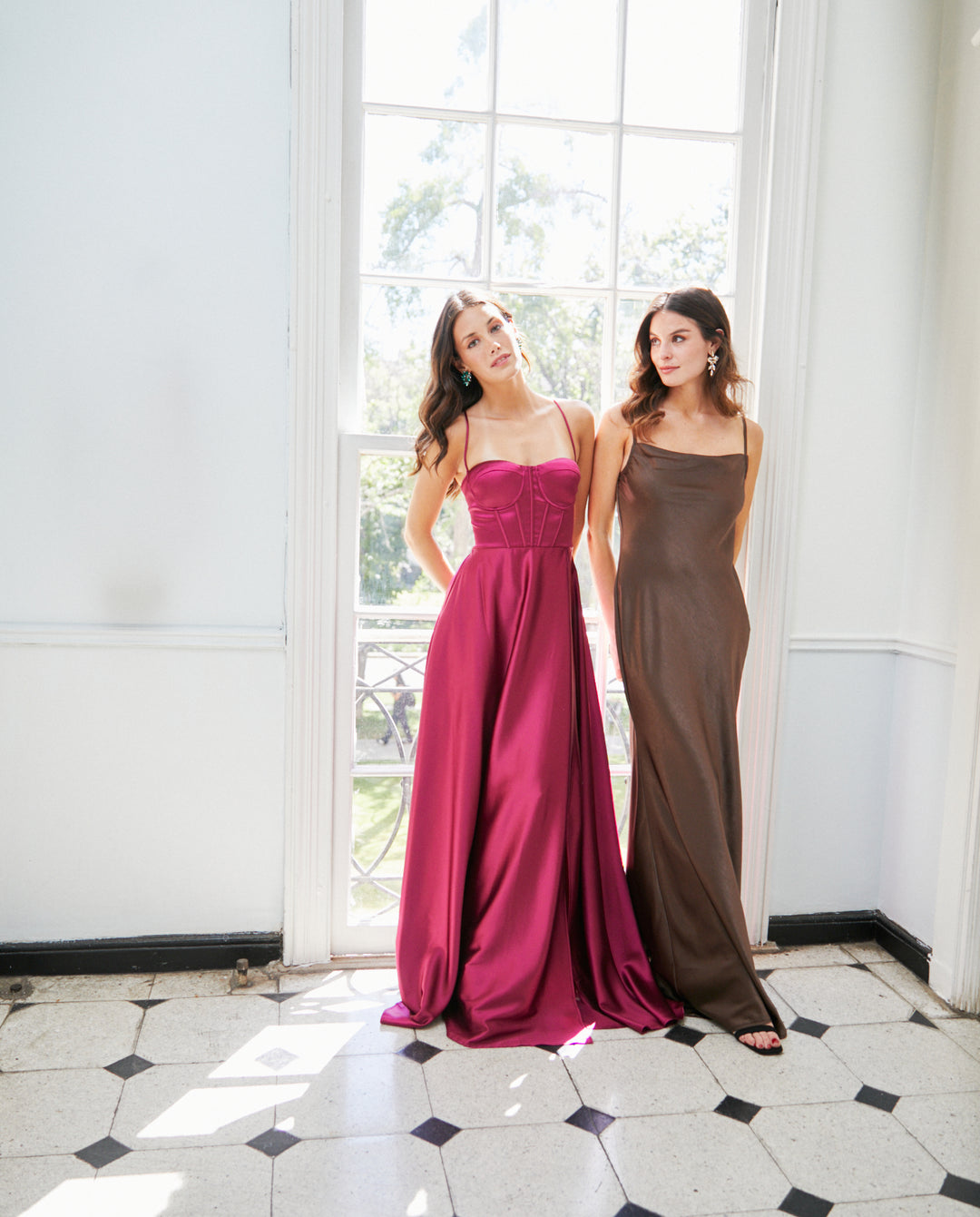 Vestido Largo de Fiesta Lis Chocolate