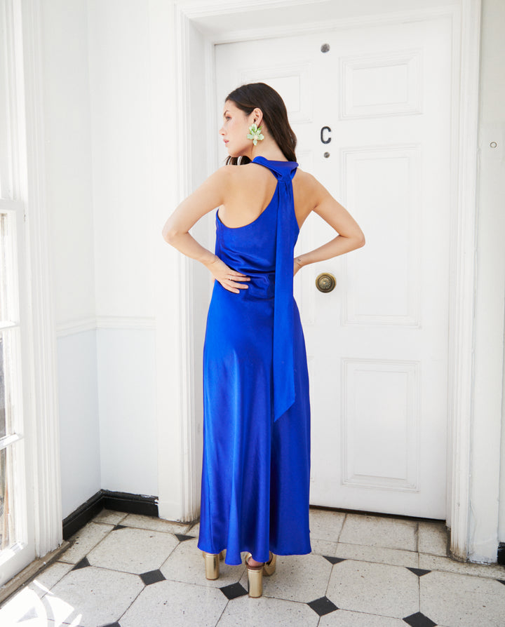 Vestido Largo de Fiesta Lucero Azul Royal