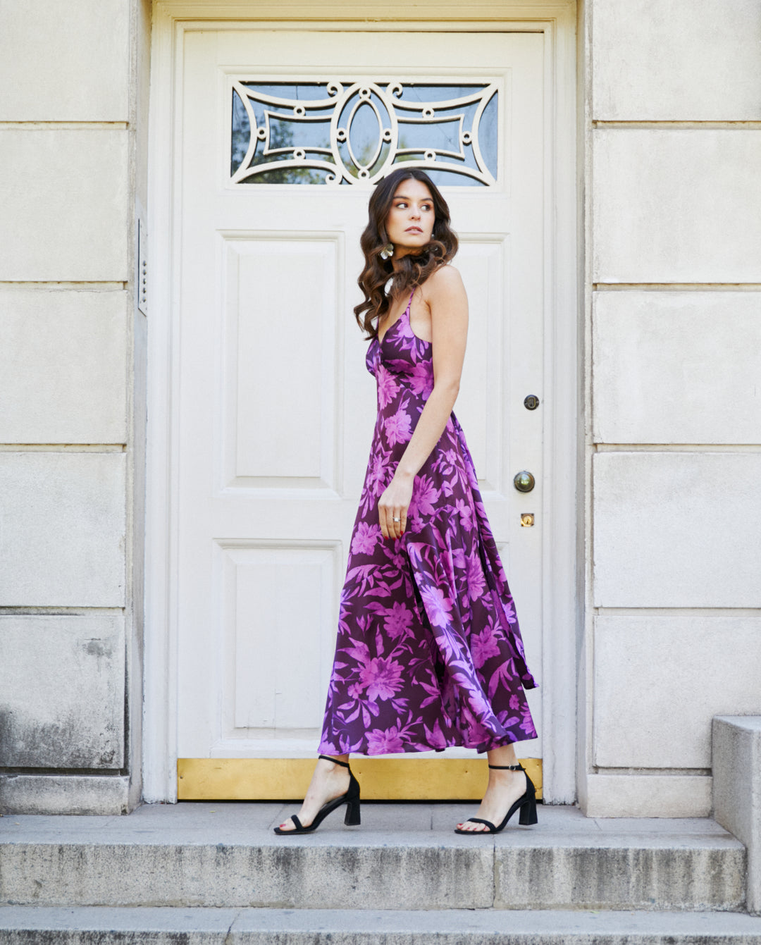 Vestido Largo de Fiesta Manuela Fondo Morado