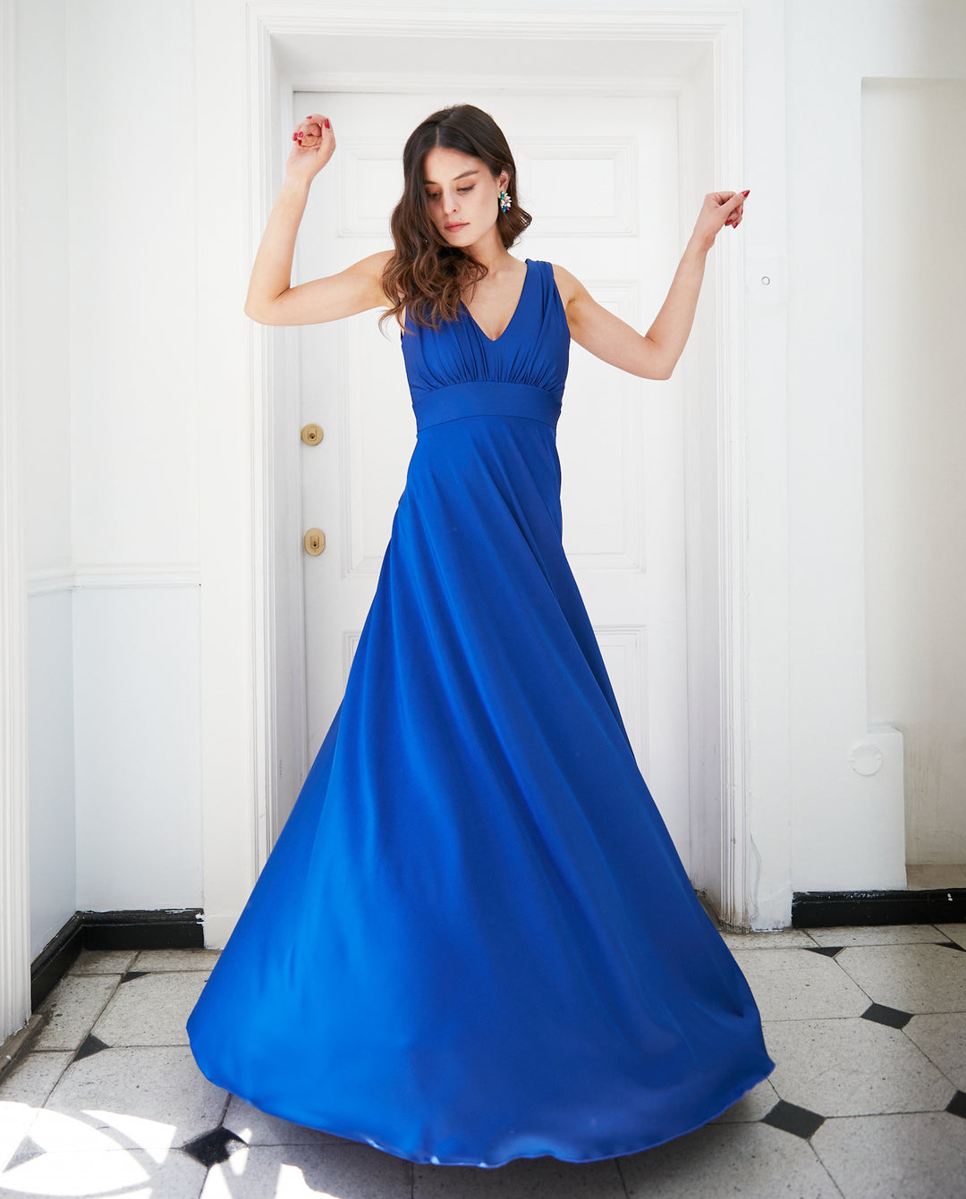 Vestido Largo de Fiesta Amaranta Azul Royal