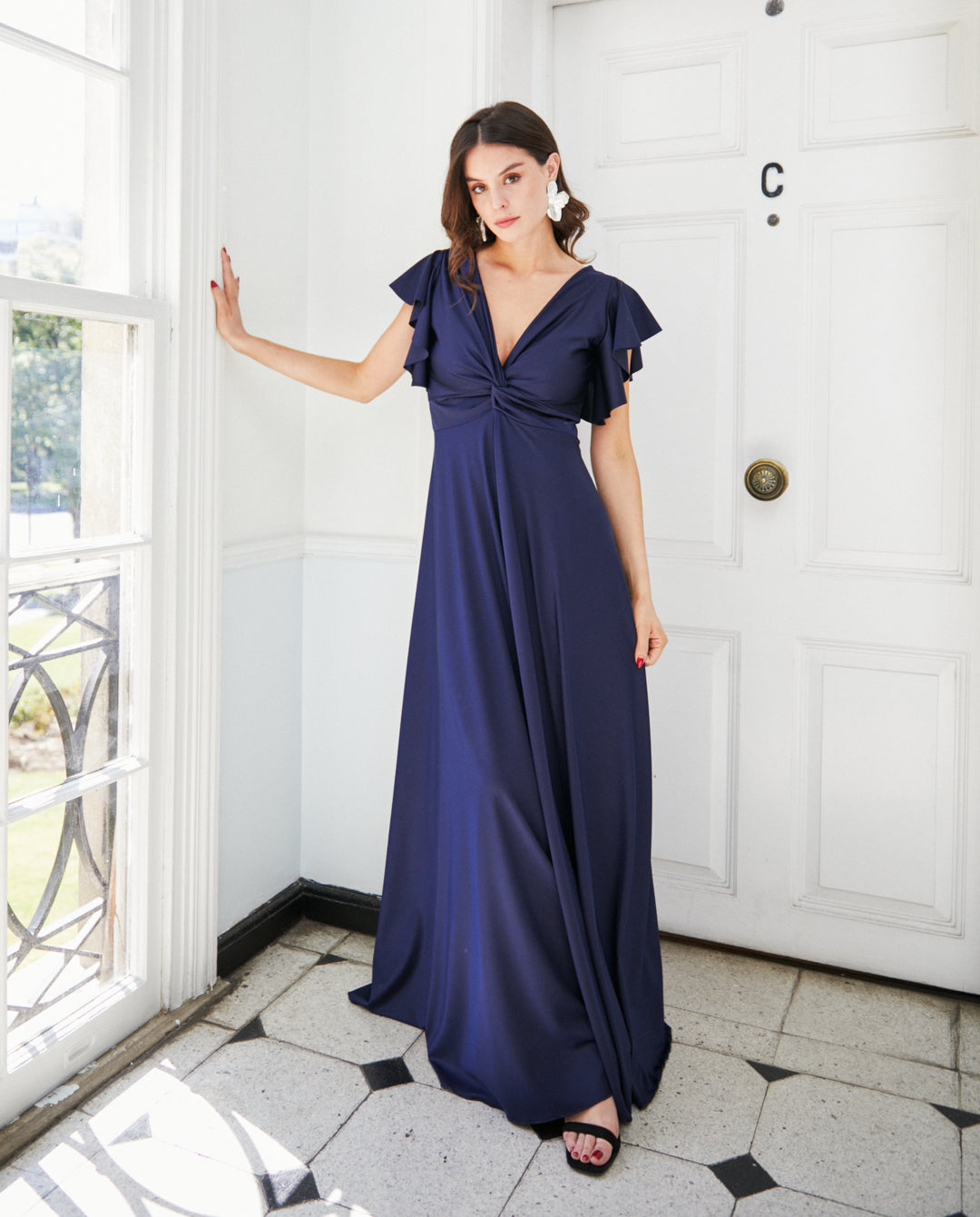 Vestido Largo de Fiesta Vane Azul Oscuro