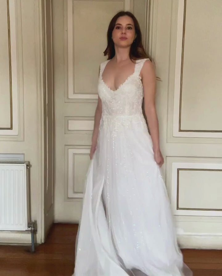Vestido Largo de Novia Gabrielle Blanco