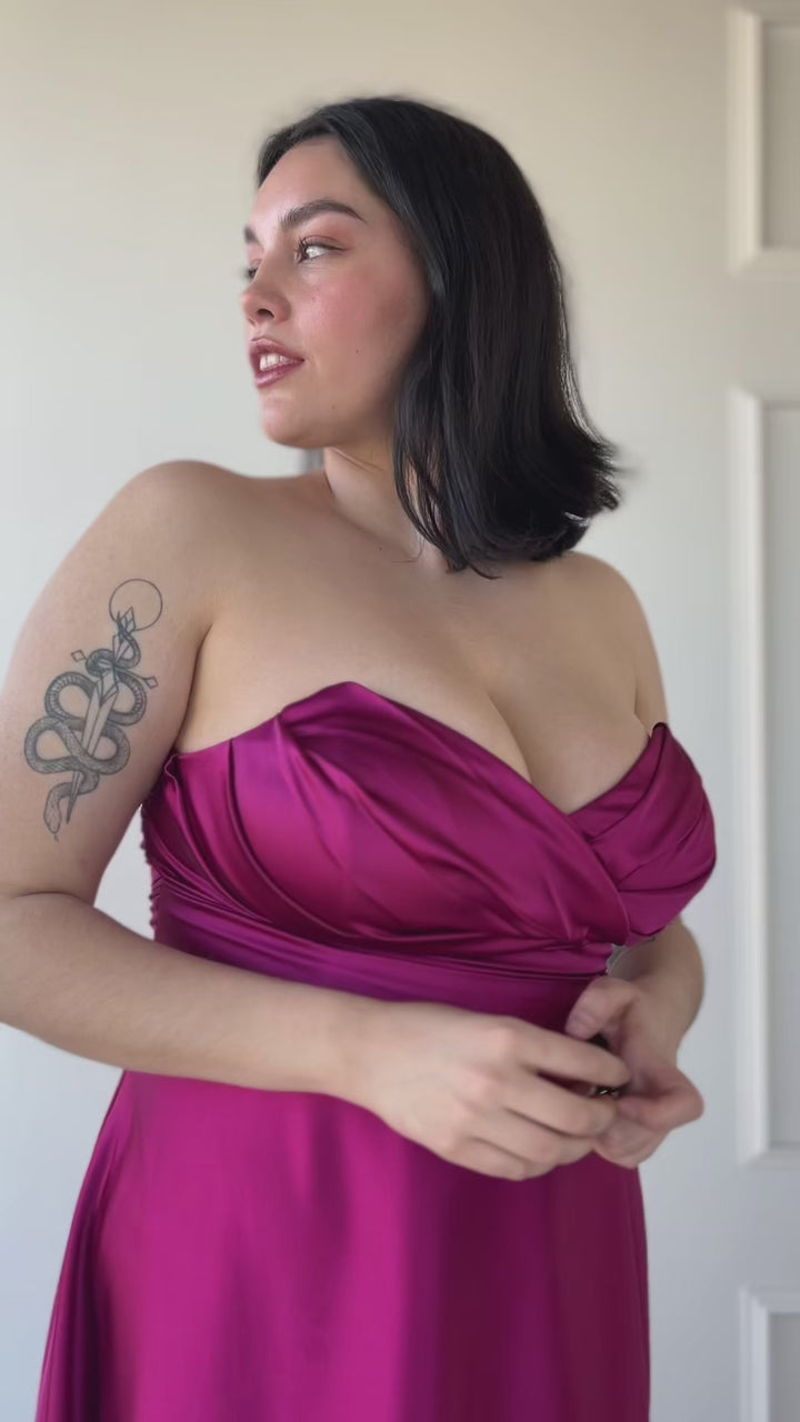 Vestido Largo de Fiesta Rosario Magenta