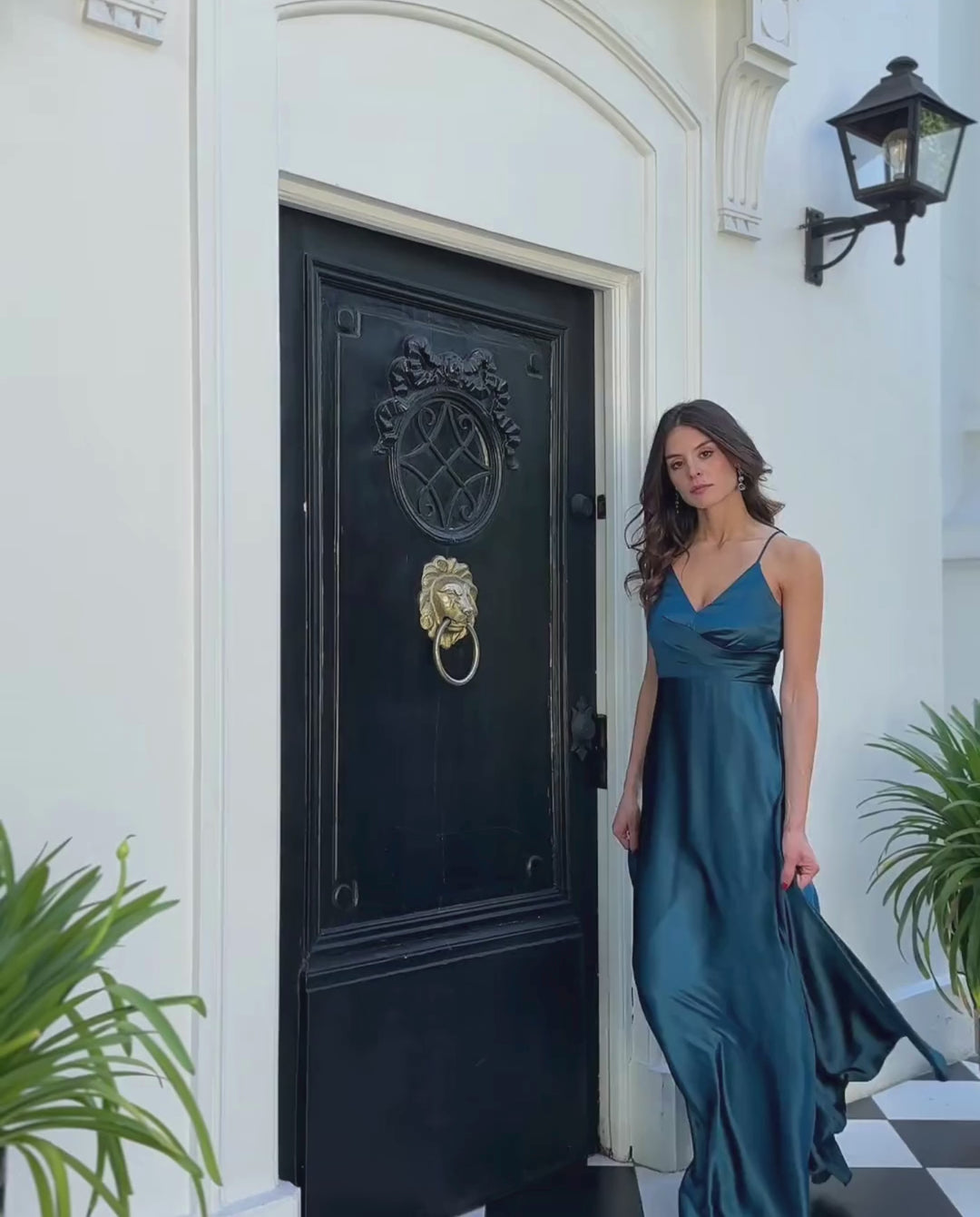 Vestido Largo de Fiesta Amaris Turquesa Oscuro