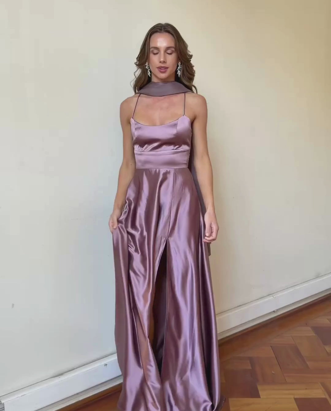 Vestido Largo de Fiesta Rafa Palo Rosa