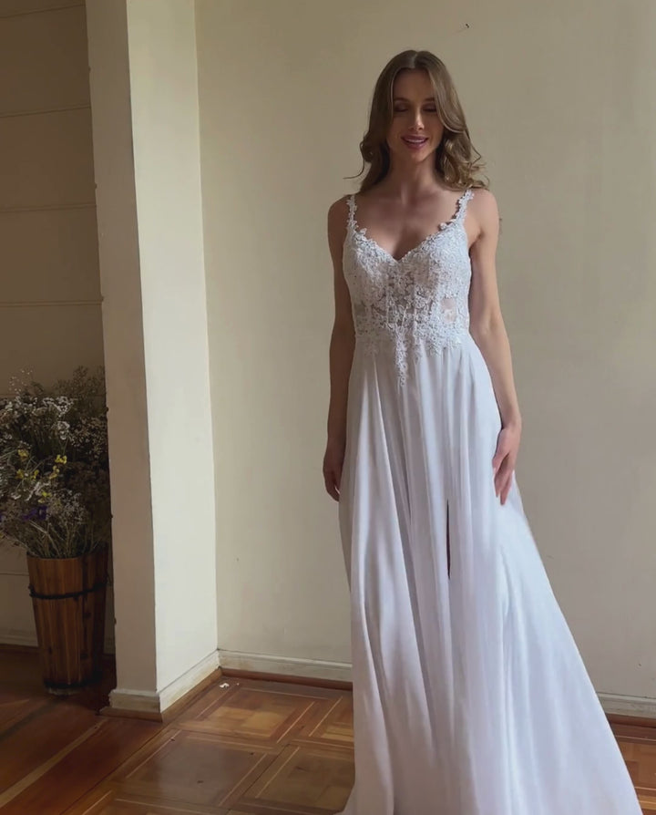 Vestido Largo de Novia Simonetta Blanco