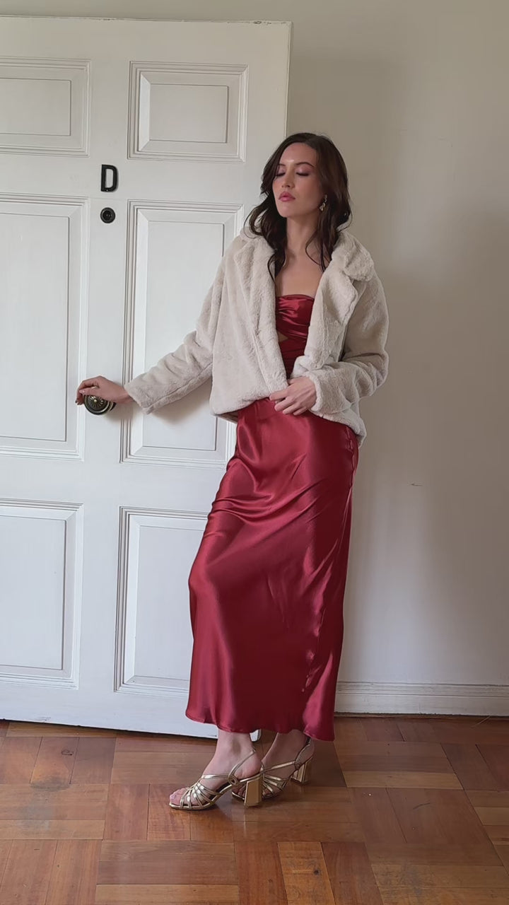 Peludo Renata con Botones Marmoleados Champagne