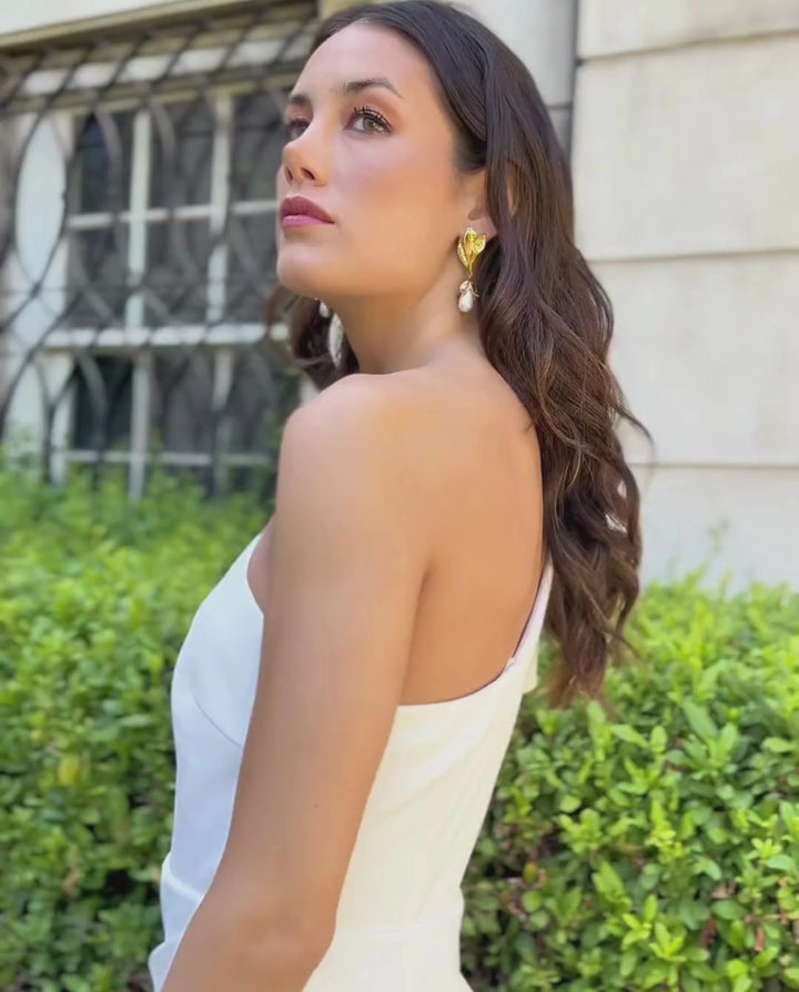 Vestido Corto de Novia Carlota Ivory