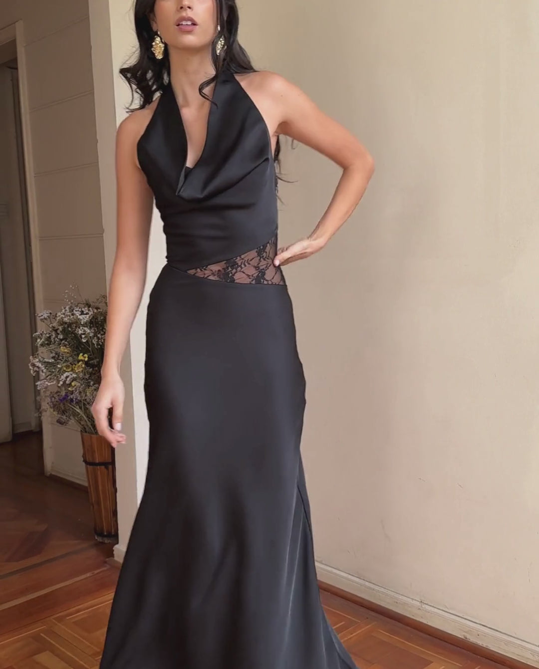 Vestido Largo de Fiesta Matilde Negro