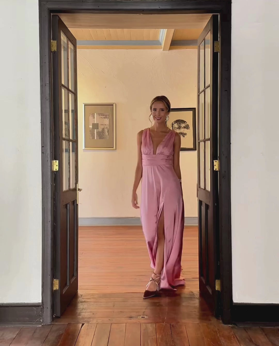 Vestido Largo de Fiesta Isabel Rosado