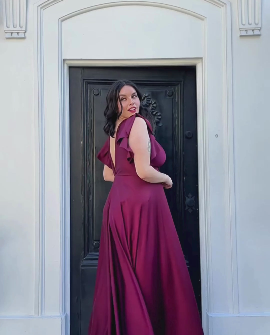 Vestido Largo de Fiesta Vane Burdeo