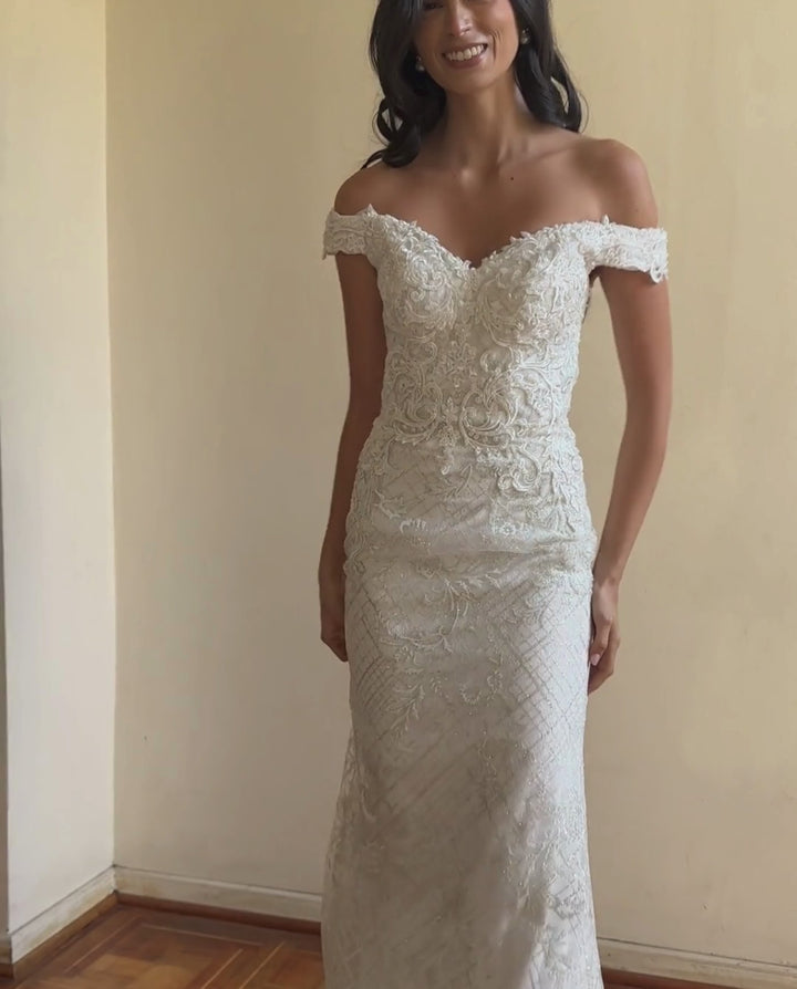Vestido Largo de Novia Letizia Ivory