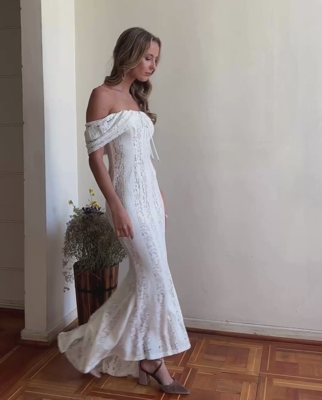 Vestido Largo de Novia Liliana Crema