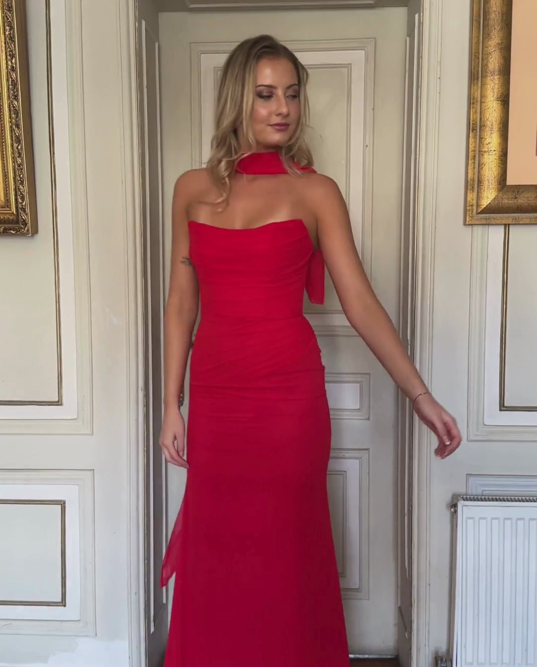 Vestido Largo de Fiesta Cloe Rojo