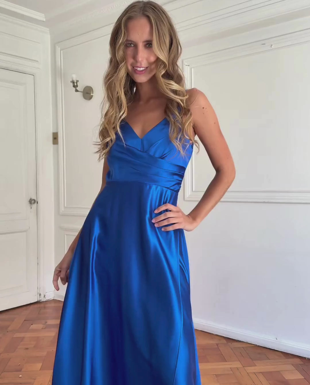 Vestido Largo de Fiesta Amaris Azul Royal