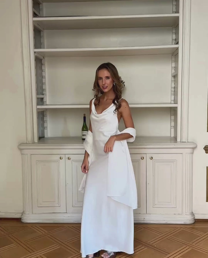 Vestido Largo de Novia Montserrat Ivory