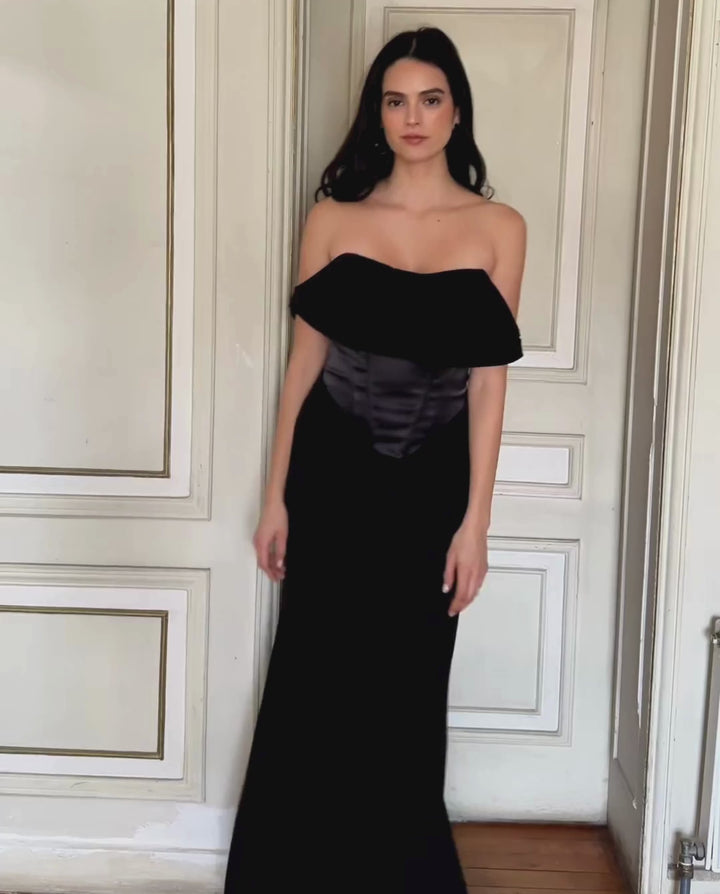 Vestido Largo de Fiesta Anto Negro