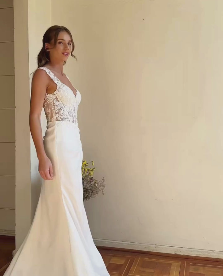 Vestido Largo de Novia Sigrid Blanco